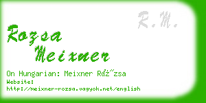 rozsa meixner business card